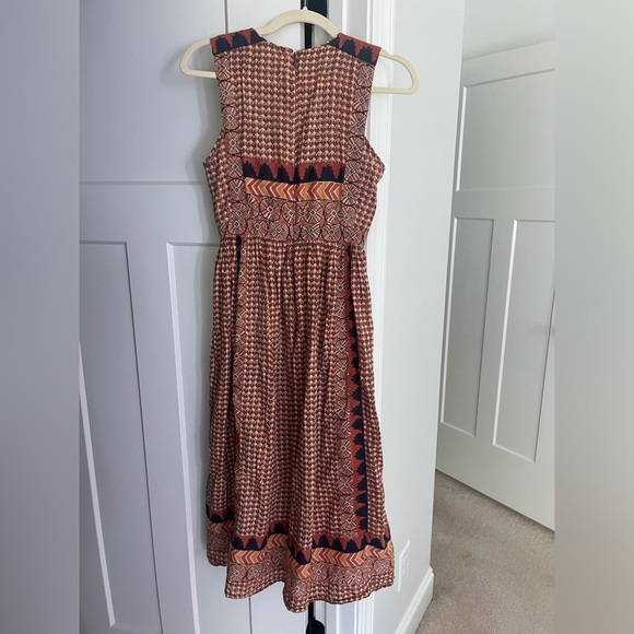 Dôen Tulsi Dress Sleeveless Clay Patchwork Quilted - Picture 5 of 10